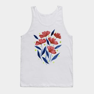 Cute florals - orange and blue Tank Top